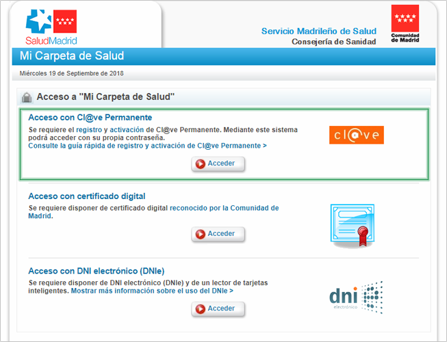 Mi Carpeta De Salud Portal De Salud De La Comunidad De Madrid